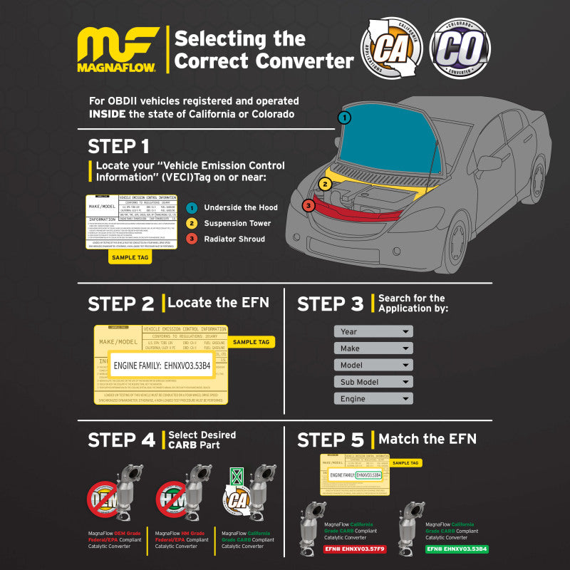 MagnaFlow Conv Universal 2.5 inch T2 Rear selection guide image
