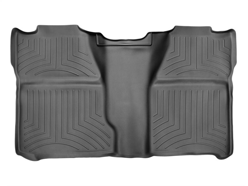 WeatherTech 07-13 Chevrolet Silverado Crew Cab Rear FloorLiner - Black Main image