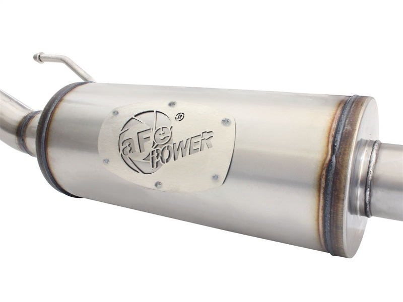 aFe MACHForce XP 2-1/2in SS-409 Cat-Back Exhausts w/ 18in Muffler 07-17 Jeep Wrangler V6-3.6L Secondary image