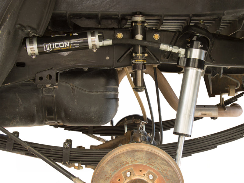 ICON 2005+ Toyota Tacoma RXT Rear 2.5 Series Shocks RR CDCV - Pair installed on suspension for offroad performance upgrades