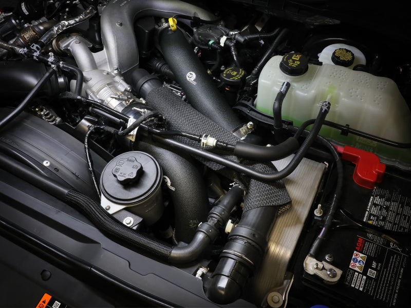 aFe 23-24 Ford Diesel Trucks V8-6.7L (td) BladeRunner Aluminum Hot and Cold Charge Pipe Kit - Black Secondary image