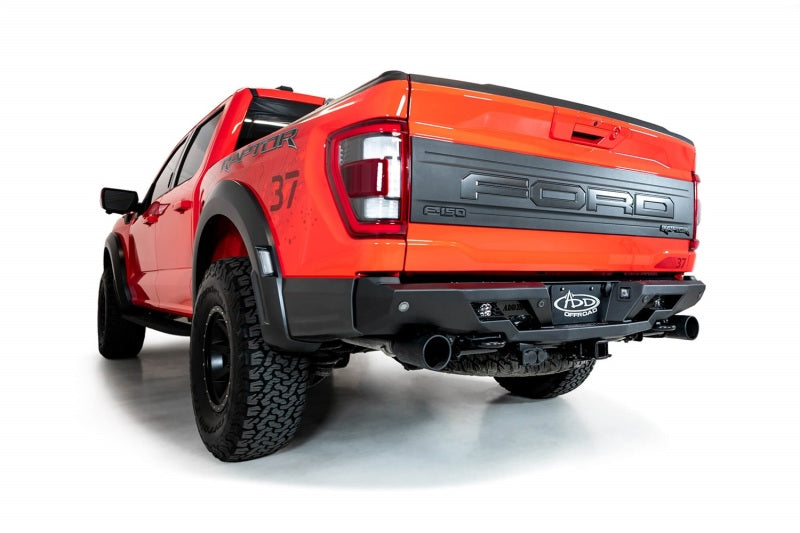 Addictive Desert Designs 2022+ Ford Raptor Stealth Fighter R Bumper w/ 2 Cube Lights - Hammer Black Secondary image