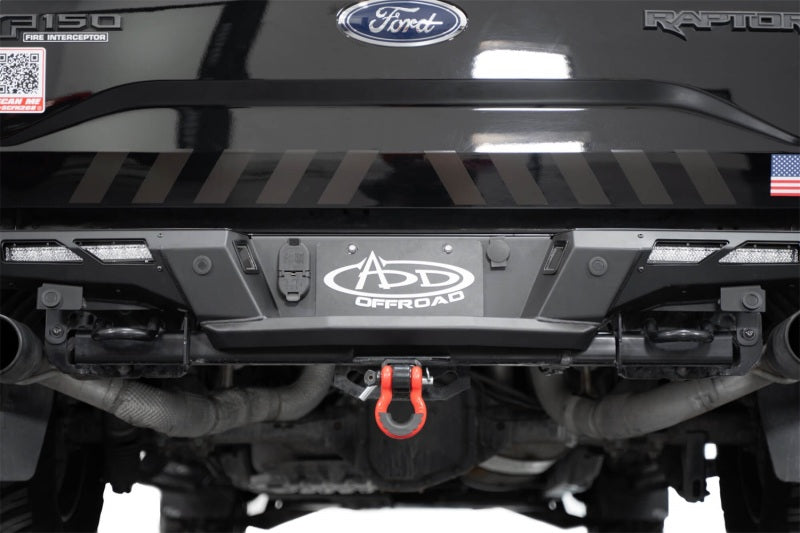 Addictive Desert Designs17-20 Ford F-150 Raptor Phantom Front Bumper featuring offroad lighting