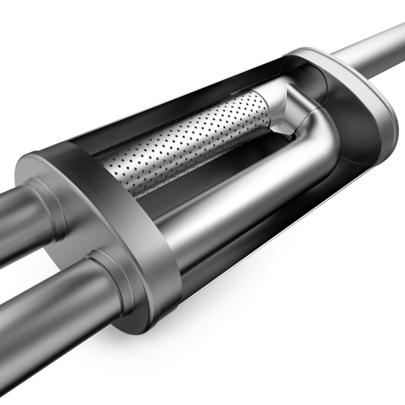 Magnaflow 2024 Toyota Tacoma Overland Series Cat-back Exhaust System close-up showing high-performance design for off-road use.