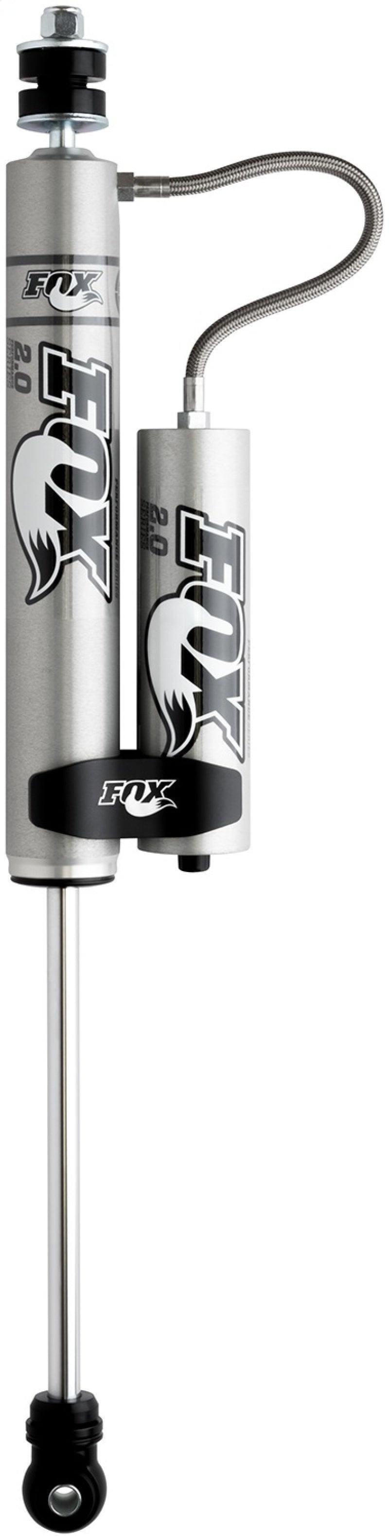 Fox 2.0 Performance Series 10.1in. Smooth Body Remote Res. Shock w/Stem Mount / Std Travel - Black for offroad performance upgrades.