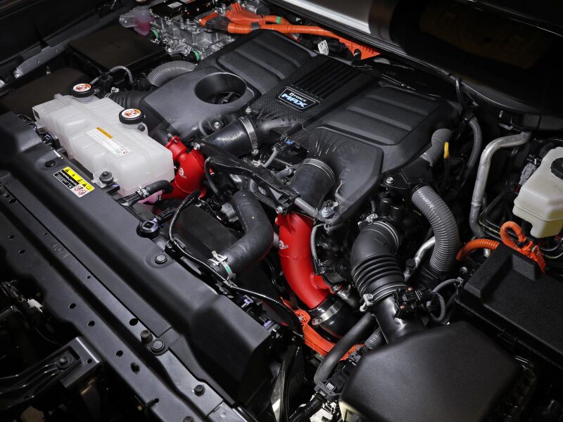 aFe 23-24 Toyota Sequoia V6-3.4L Hybrid BladeRunner 2.5in Aluminum Hot Charge Pipe - Red Secondary image