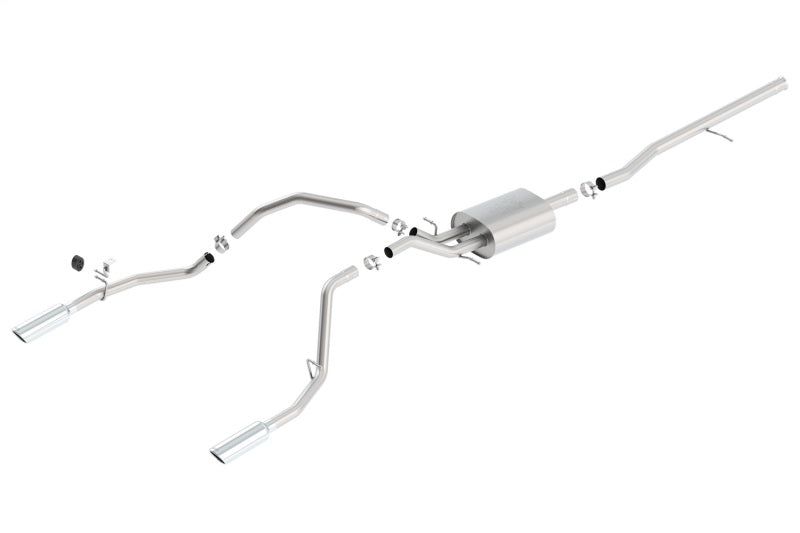 Borla 14 Silv/Sierra C/B Exh ATAK 1500 5.3L V8 AT/MT 2&4WD Ext Cab (78.7) Crew Cab(69.3) 143.5 WB exhaust system components