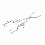 MagnaFlow SYS C/B 67-70 Mustang 2.50inch w/Tru-X exhaust system parts layout