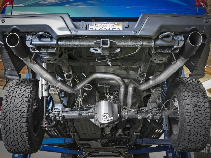aFe MACH Force-Xp 3in to 3-1/2in 304 SS Cat-Back Exhaust w/Black Tip 17-18 Ford F-150 Raptor V6 3.5L Secondary image