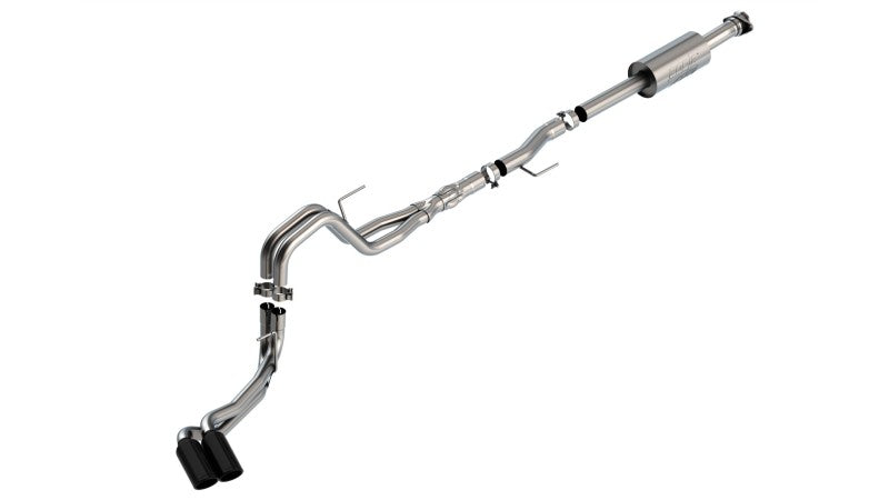 Borla F-150 2021 5.0L 4dr CC SB EC STB Lariat/KR/Platnm/LTD 3/2.25 DSE Cat-Back ATAK Black CHR Tips exhaust system