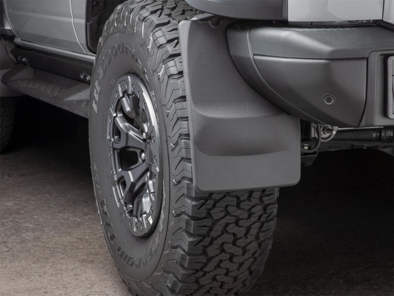 WeatherTech 22-23 Ford Bronco Raptor No Drill Mudflaps Rear Pair - Black Secondary image