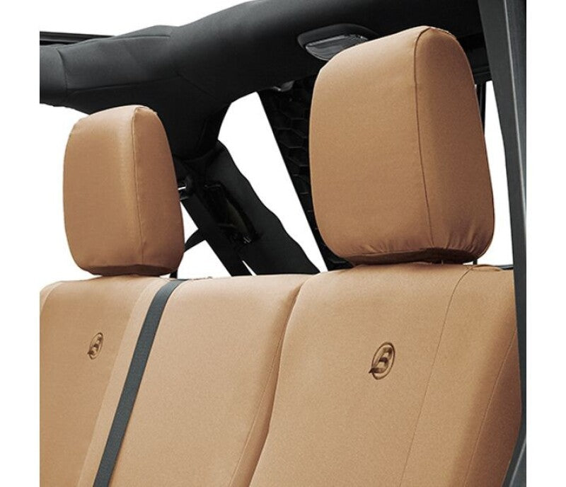 Bestop 13-18 Jeep Wrangler JK 4-Door Rear Seat Covers (Tan) Secondary image