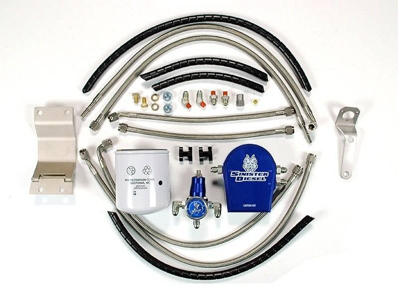 Sinister Diesel 99-03 Ford 7.3L (w/ Integrated Fuel Filter) Regulated Fuel Return Kit Secondary image