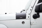 Bushwacker 07-18 Jeep Wrangler Trail Armor Cowl Cover - Black on vehicle.