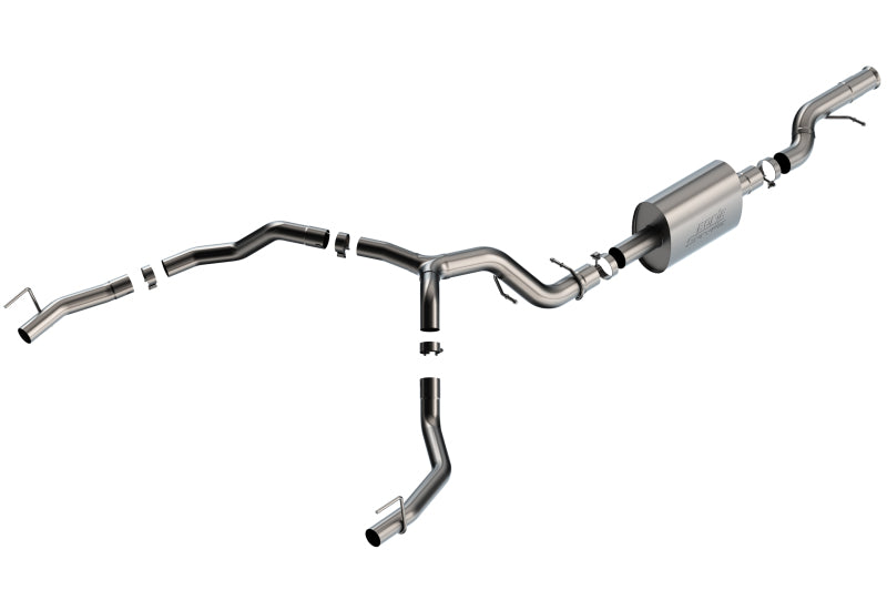 Borla 21-22 Cadillac Escalade 6.2L V8 2/4WD 4DR S-Type Cat-Back Exhaust w/ Factory Bezel Tips Main image