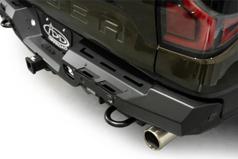 Addictive Desert Designs2024+ Ford Ranger Raptor Phantom Rear Bumper close-up with offroad performance upgrades
