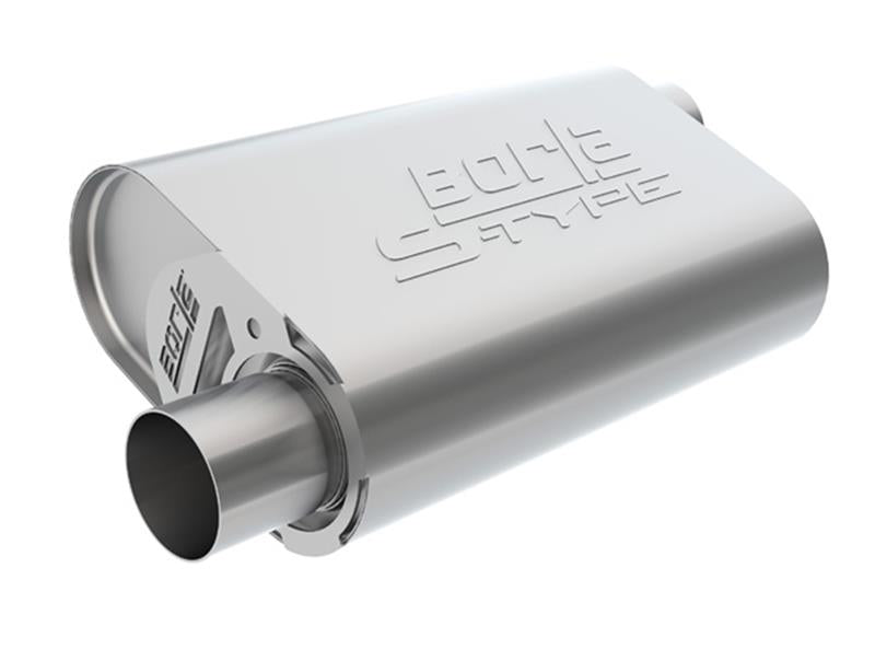Borla CrateMuffler LS3 S-Type 2.50in Offset/Offset 14inx4.35inx9in Oval Muffler for off road performance upgrades.