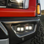 Baja Designs 21-22 Ford F-150 Raptor S2 SAE Dual Fog Pocket Light Kit - Clear installed on truck bumper