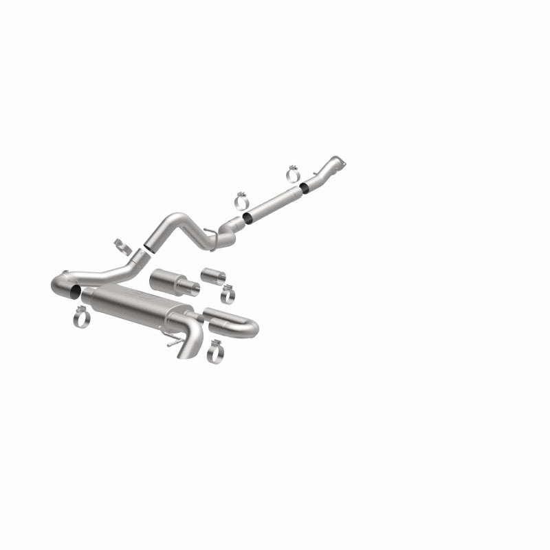 MagnaFlow 2021 Ford Bronco Overland Series Cat-Back Exhaust w/ Single Straight Driver Exit- No Tip parts for offroad upgrades