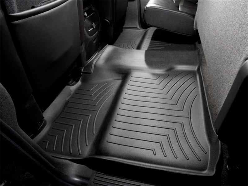 WeatherTech 07-13 Chevrolet Silverado Crew Cab Rear FloorLiner - Black for interior protection and fit