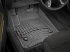 WeatherTech 2017+ GMC Acadia Front FloorLiners - Black installed in vehicle