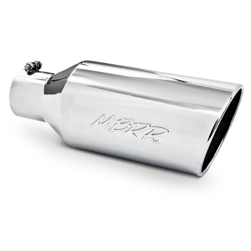 MBRP Universal Tip 7inch O.D. Rolled End 4inch inlet 18inch length - T304 (SINGLE TIP) Secondary image
