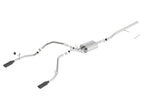 Borla 14 Sierra 1500 C/B S-Type Exhaust/2.75in Into Dual 2.25in Out 4in Split Rear Exit-Black Chrome components view