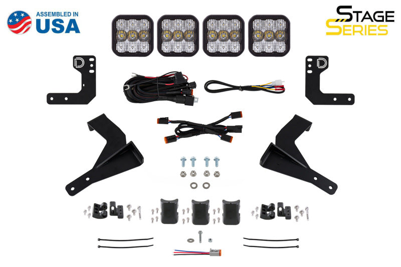 Diode Dynamics 2024 Toyota Tacoma SS5 Grille CrossLink Lightbar Kit - Sport Yellow Combo Secondary image