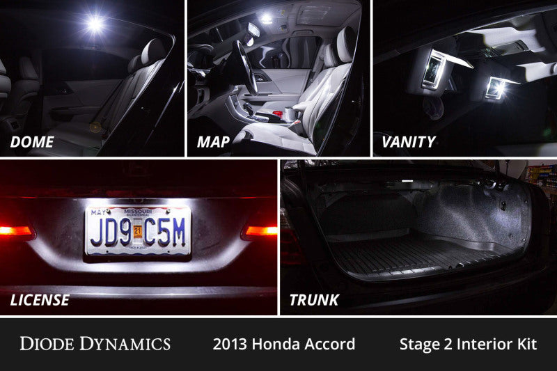 Diode Dynamics 13-17 Honda Accord Interior LED Kit Cool White Stage 1 Secondary image