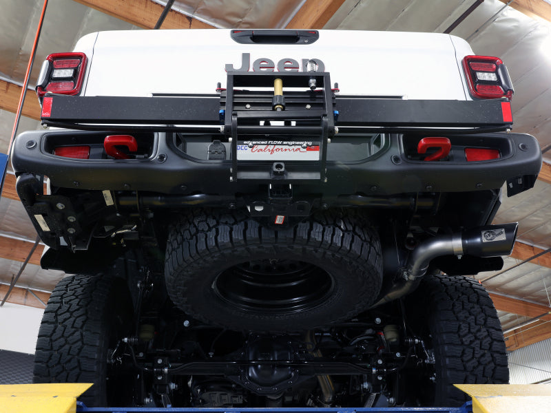 aFe 2021+ Jeep Gladiator V6-3.0L (td) Vulcan Series 3in 304 SS DPF-Back Exhaust System - Black Tip Secondary image