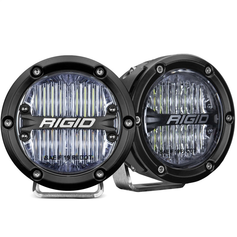Rigid Industries 360-Series 4in LED SAE J583 Fog Light - White (Pair) for offroad lighting and electrical needs Main image
