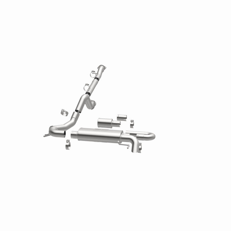 MagnaFlow 2021 Ford Bronco Overland Series Cat-Back Exhaust w/ Single Straight Driver Exit- No Tip parts for off road upgrades