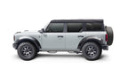 N-Fab Nerf Step 2021 Ford Bronco (4 Door) - Tex. Black - SRW - 3in. installed on offroad truck.