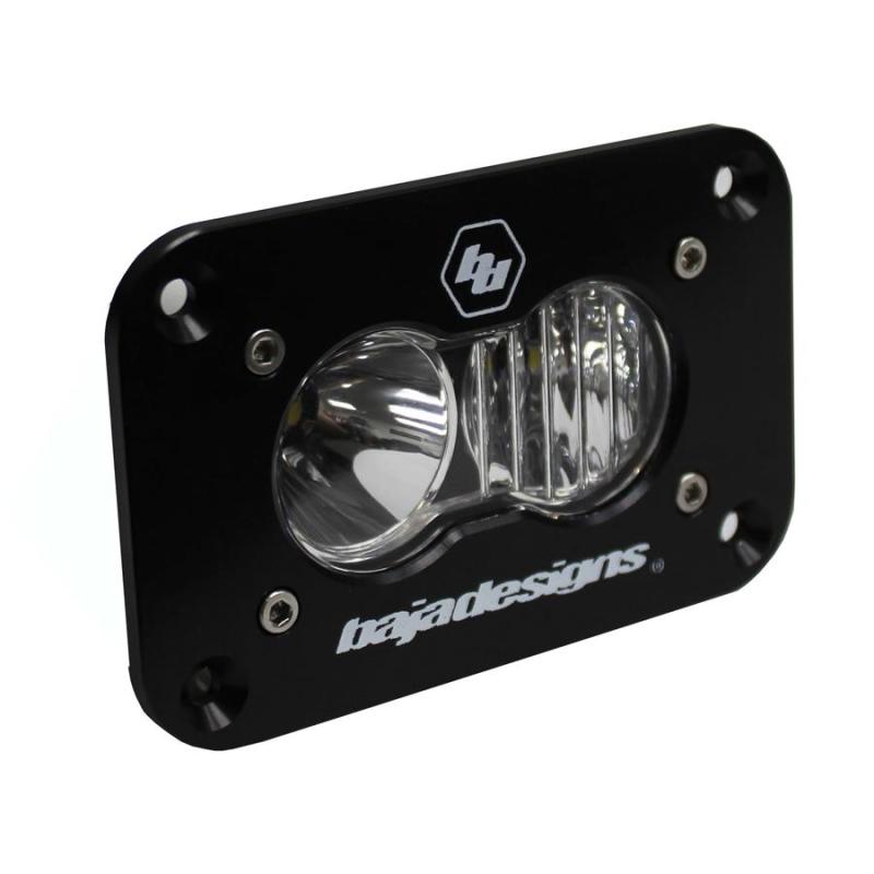 Baja Designs S2 Sport Flush Mount Driving Combo Pattern LED Work Light - Clear for offroad lighting and electrical