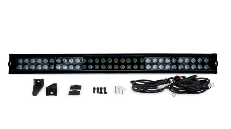Body Armor 4x4 20in Blackout LED Light Bar Combo Beam with Wiring Harness components and accessories for offroad lighting.