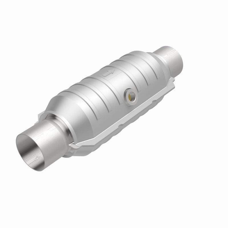 MagnaFlow Conv Univ 2.25in Inlet/Outlet Center/Center Round 11in Body L x 5.125in W x 15in Overall L for offroad performance upgrades