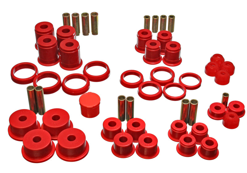 Energy Suspension 84-01 Jeep Cherokee/Wagoneer/Comanche Red Hyper-Flex Master Bushing Set for offroad parts