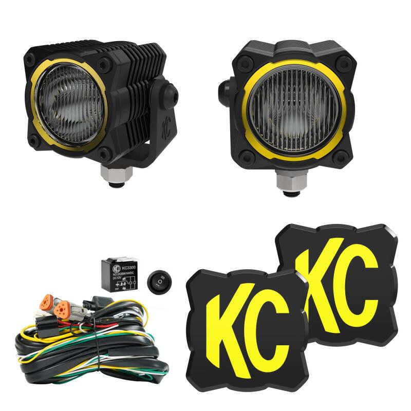 KC HiLiTES FLEX ERA 1 - Standard Backup Light Kit components Main image