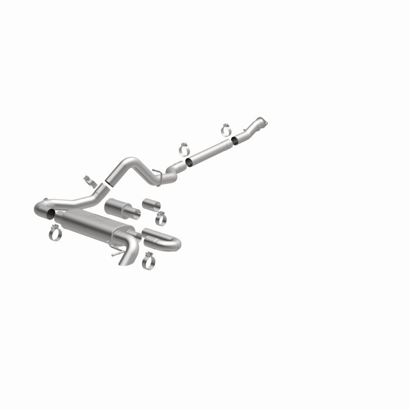 MagnaFlow 2021 Ford Bronco Overland Series Cat-Back Exhaust w/ Single Straight Driver Exit- No Tip components and assembly