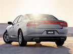 Borla 15-16 Dodge Charger 3.6L V6 S-Type Cat Back Exhaust (Uses Factory Valence) on a grey car