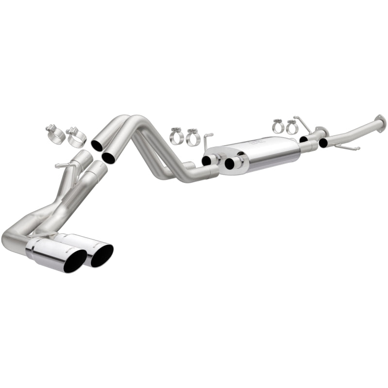 MagnaFlow 14 Toyota Tundra V8 4.6L/5.7L Stainless C/b Exhaust Dual same side pass. rear tire. Main image
