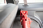 Fishbone Offroad 84-01 Jeep Cherokee XJ Rear Seat Hi-Lift Jack Mount installation view