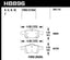 Hawk 16-18 Ford Focus RS HP+ Street Rear Brake Pads dimensions diagram