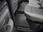 WeatherTech 09+ Dodge Ram 1500 Rear FloorLiner - Black installed in truck interior.