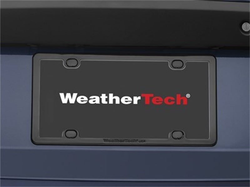 WeatherTech License Plate Frame Kit - Black on vehicle