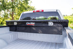 Deezee Universal Tool Box - Red Crossover - Single Lid Black BT Full Size in truck bed