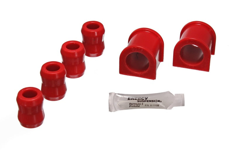 Energy Suspension 87-96 Jeep Wrangler YJ Red Front 1-1/8in Sway Bar Bushing Set w/End Link Bushings Main image