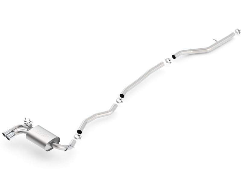 Borla 12-15 BMW 328i Sedan 2.0L AT/MT RWD Dual Left Rear Exit Catback Exhaust part with polished stainless steel design