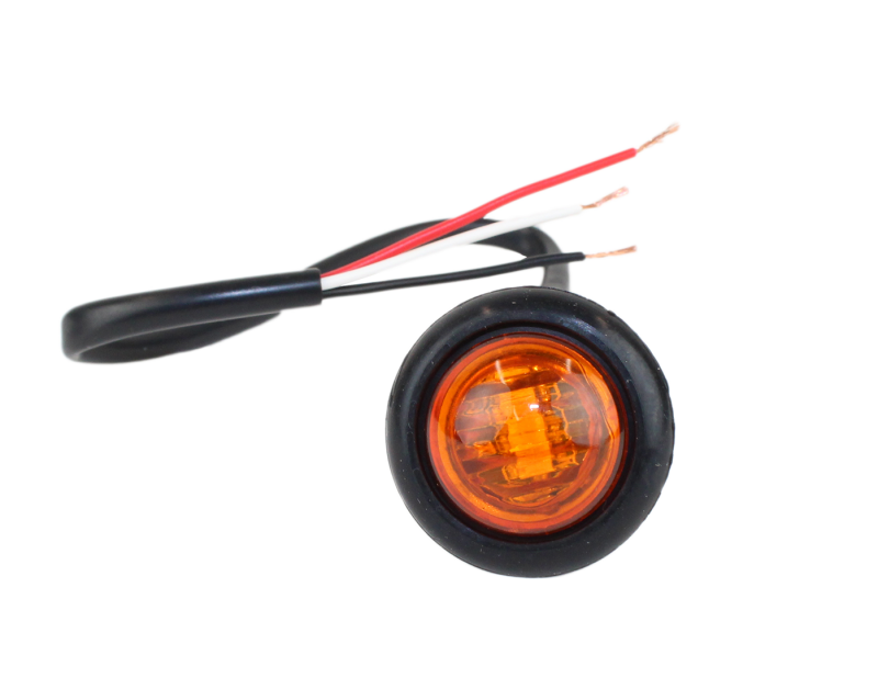 Fishbone Offroad Amber LEDs 3/4In Pair with wires and grommet
