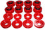 Energy Suspension 08-16 Ford F-250/F-350/F-450/F-550 Super Duty Crew Cab Red Body Mount Set for offroad performance upgrades